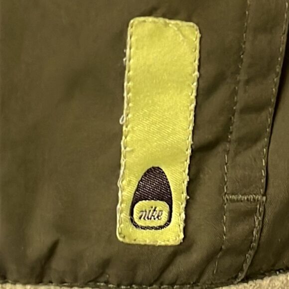 Nike Reversible Olive Tan Two Fabric Mock Neck Two Way Full Zip Up Vest- Small - Picture 8 of 14